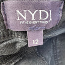 Switch NYDJ Marilyn Straight Leg Black Dark Wash Jeans Womens 12 Lift Tuck Technology 2 image
