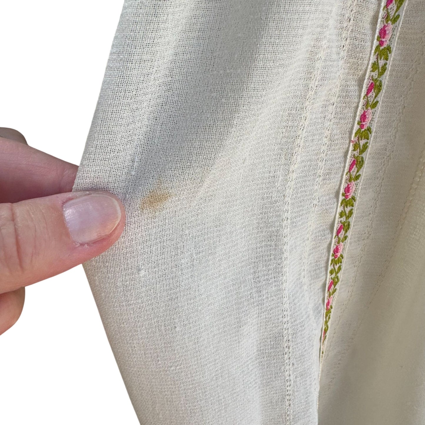 The French Clique Vintage 70s Silk Embroidered Blouse Belt Harem Palazzo Pants 4