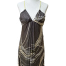 Switch Calvin Klein Y2K Silk Luxury Resortwear Cocktail Cocktail Maxi Dress Abstract 4 3 image