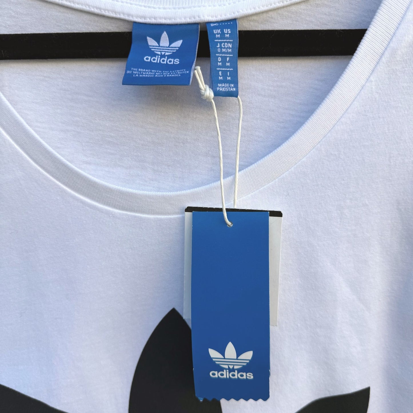 Adidas Trefoil Athleisure Tank Top White M Cotton Mens Sleeveless Workout Shirt