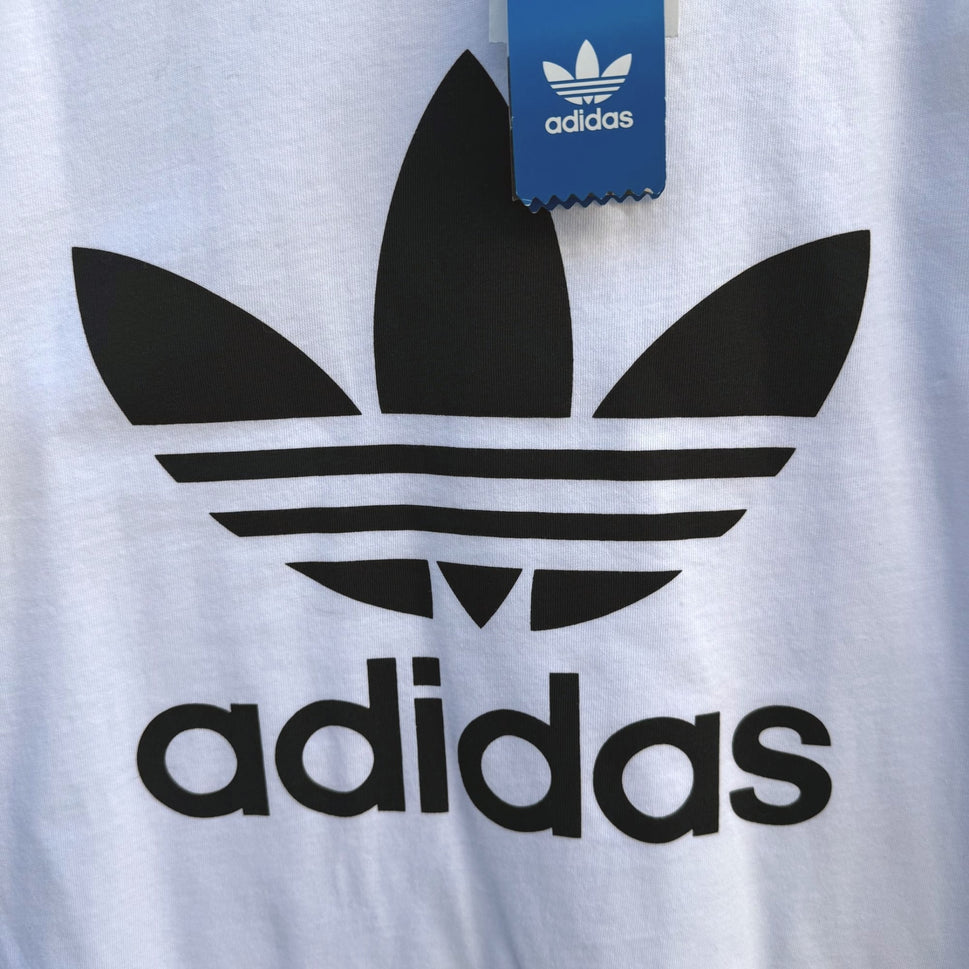 Adidas Trefoil Athleisure Tank Top White M Cotton Mens Sleeveless Workout Shirt