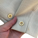Switch Suits Me Vintage Tan Womens Single Breasted 1 Button Linen Look Blazer Jacket 12 3 image