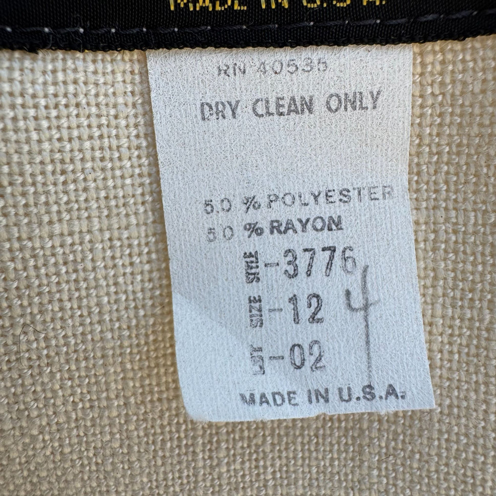 Suits Me Vintage Tan Womens Single Breasted 1 Button Linen Look Blazer Jacket 12