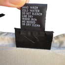 Switch Notations Womens Silk Mandarin Collar Beige 3/4 Sleeve Button-Up Shirt Blouse 2X 3 image