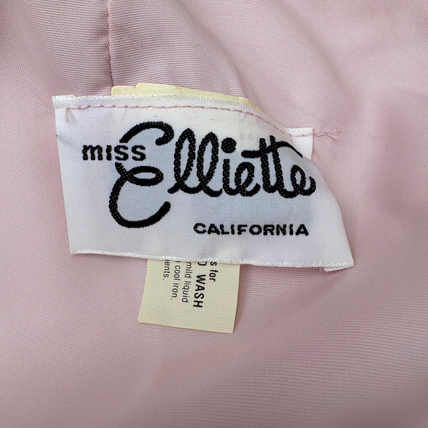 Miss Elliette California Vintage 60s Pink Chiffon Grecian Maxi Dress 2577 Sze XS