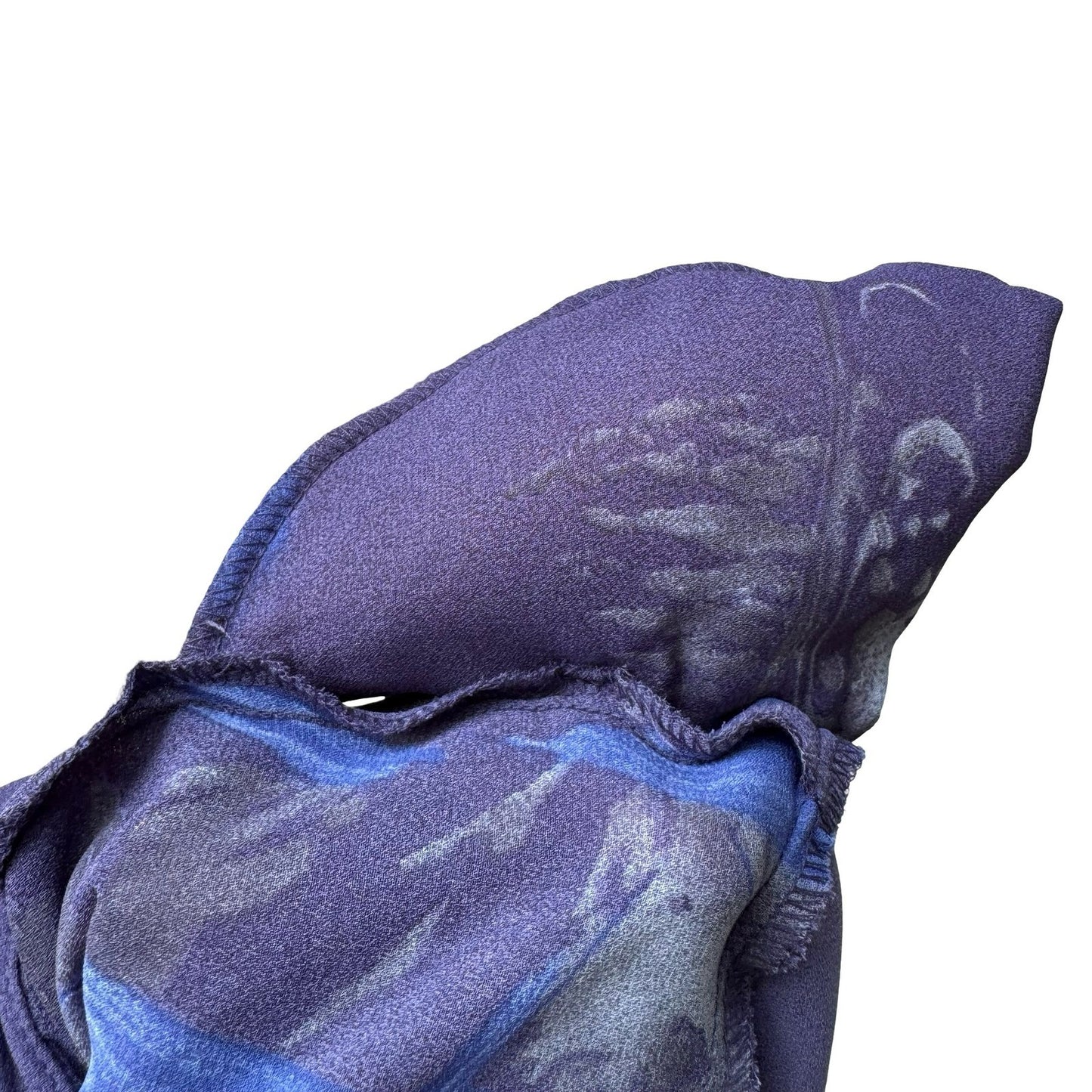 Beverly Rose Vintage 80s Art To Wear Purple Abstract Landscape Print Blouse L