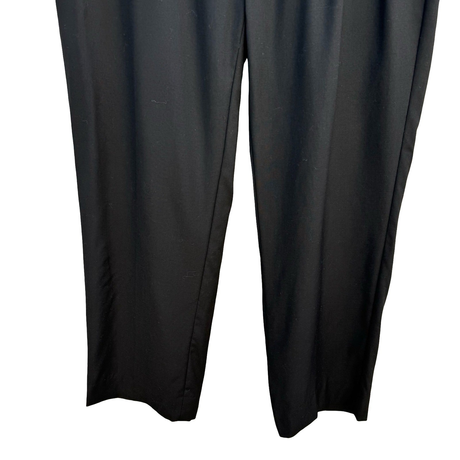 Polo Ralph Lauren Vintage 90s Mens Black 100% Wool Pleated Dress Pants Size 36