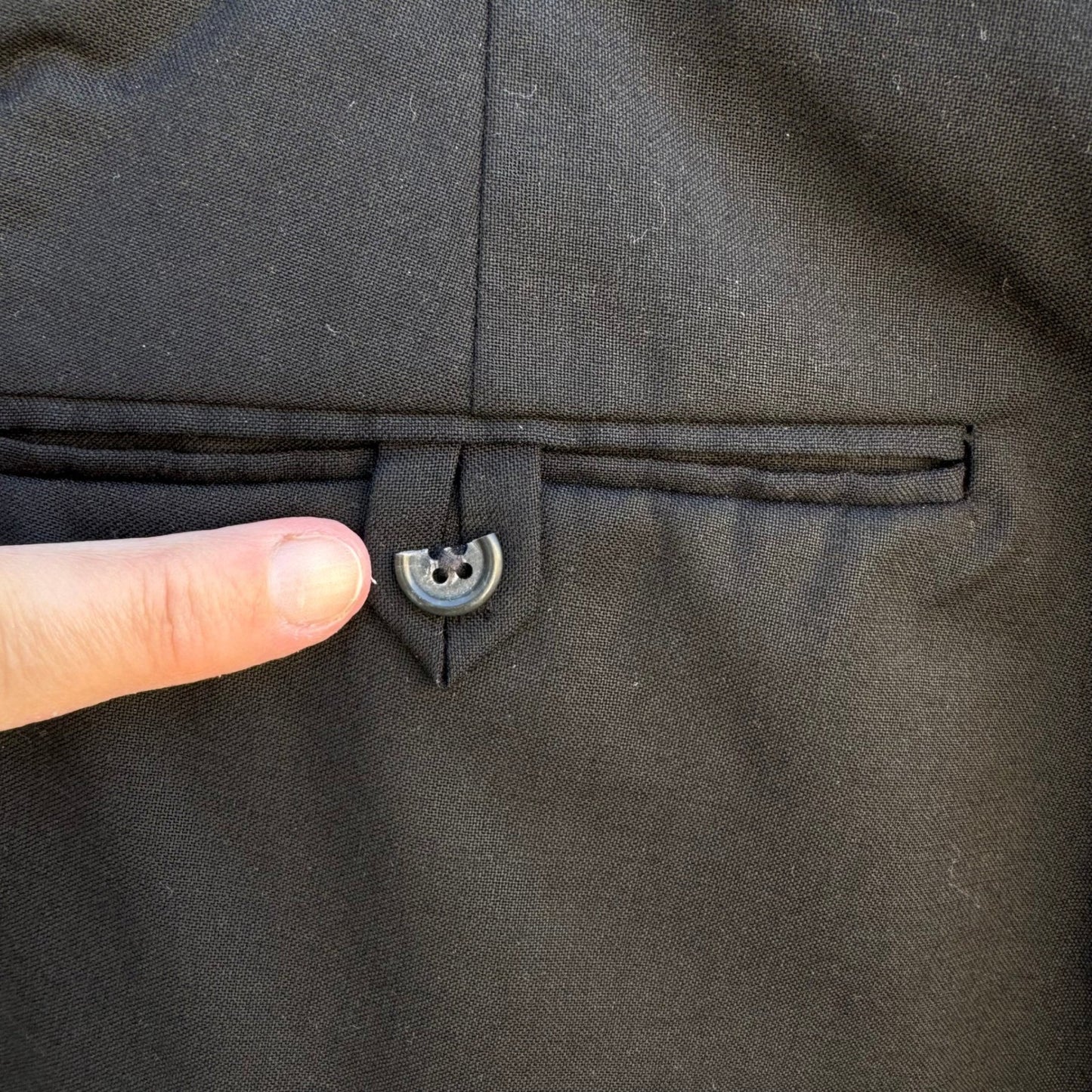 Polo Ralph Lauren Vintage 90s Mens Black 100% Wool Pleated Dress Pants Size 36