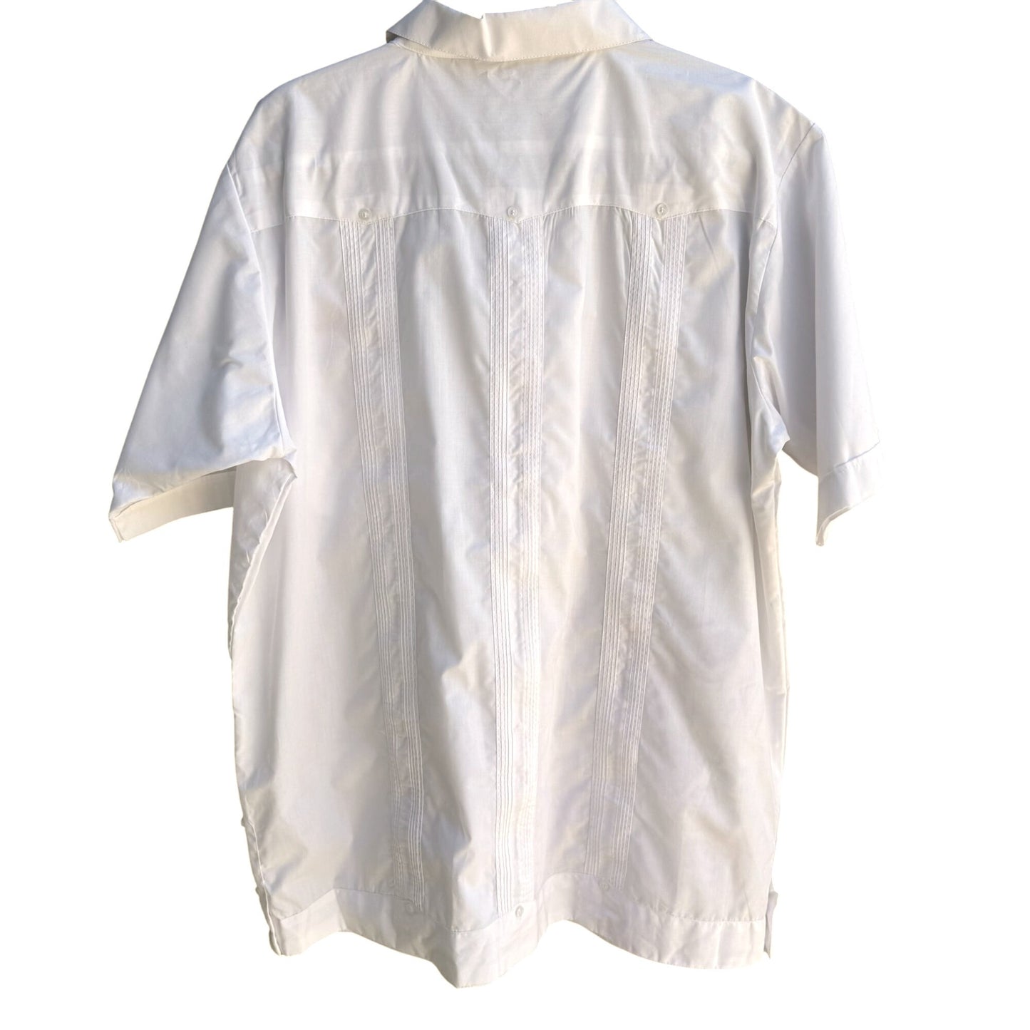 Tropical Breeze Acavero Mens White USBG Embroidered Guayabera Shirt New XL