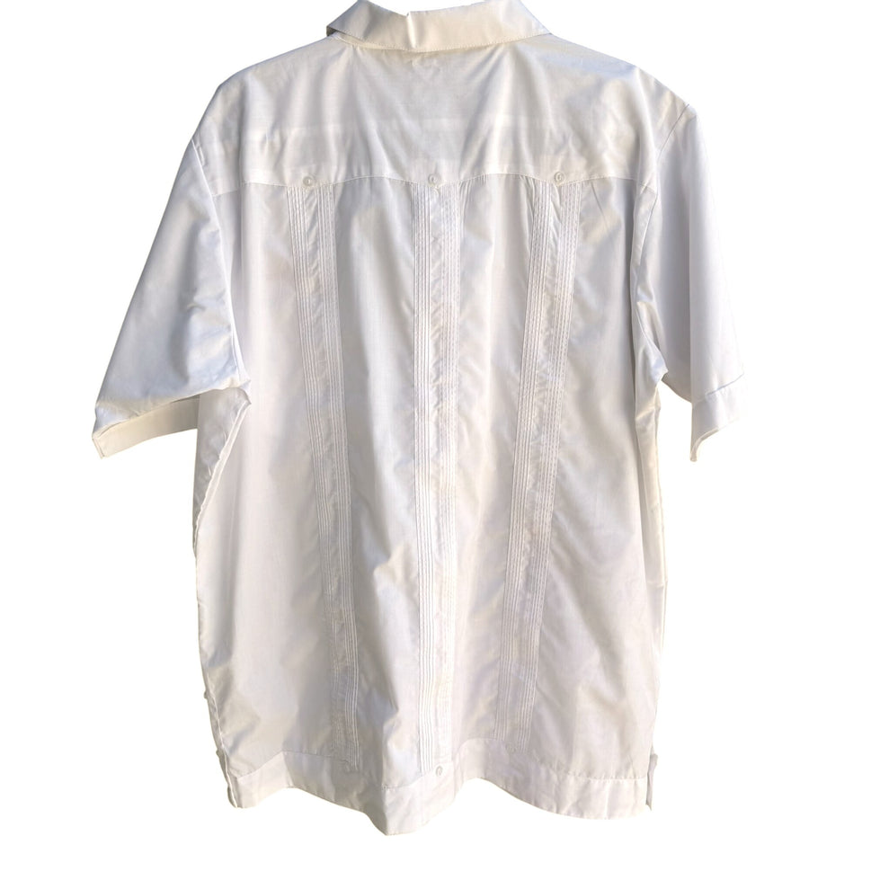 Tropical Breeze Acavero Mens White USBG Embroidered Guayabera Shirt New XL