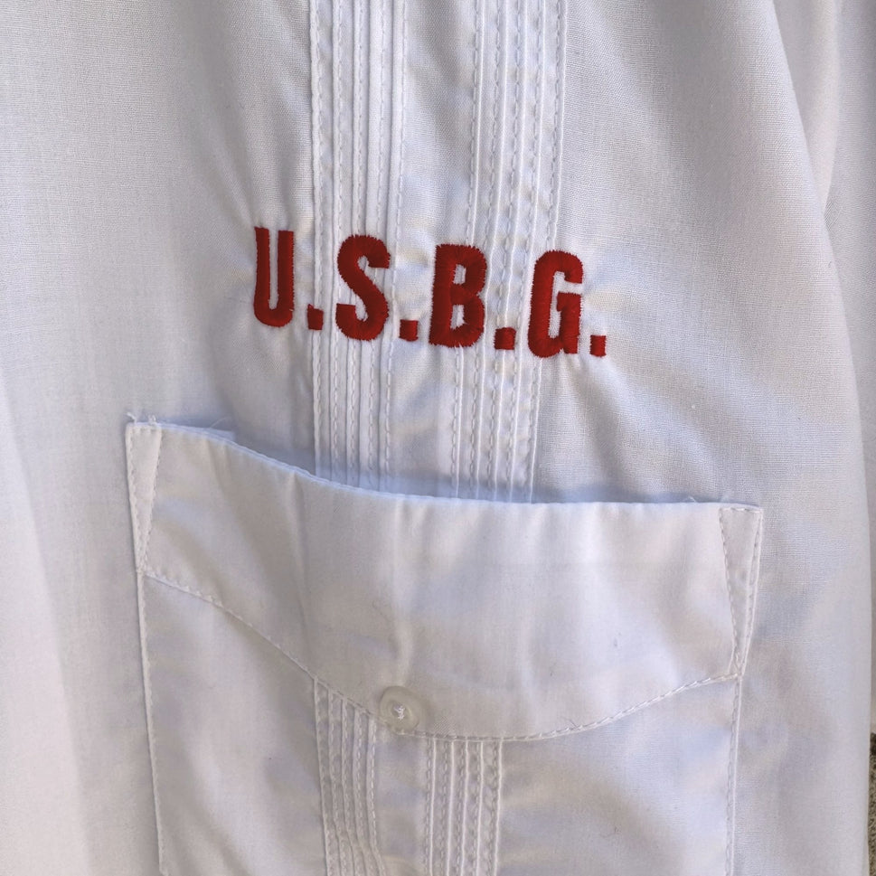 Tropical Breeze Acavero Mens White USBG Embroidered Guayabera Shirt New XL