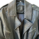 Switch Plantation Vintage Grunge Rocker Belted Distressed Biker Moto Jacket ZIPPER FLAW 3 image