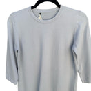 Switch Banana Republic Womens Silk Blend 3/4 Sleeve Crew Neck Sweater Light Blue L 3 image