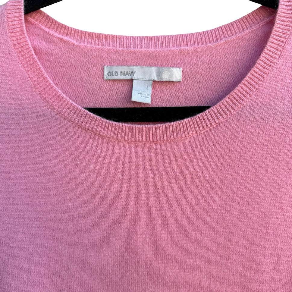 Old Navy 100% Cashmere Barbiecore Coquette Balletcore Preppy Sweater Pink XS