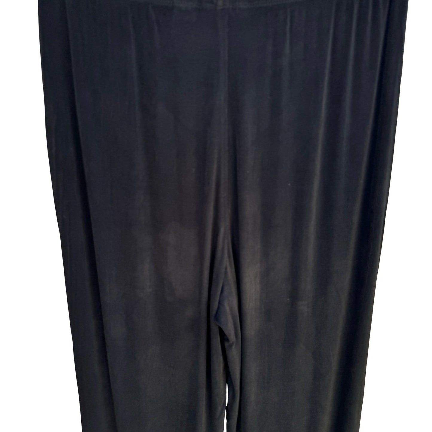 Chicos Travelers Black Slinky Knit Straight Leg Pull On Pants Womens 1 M Capsule