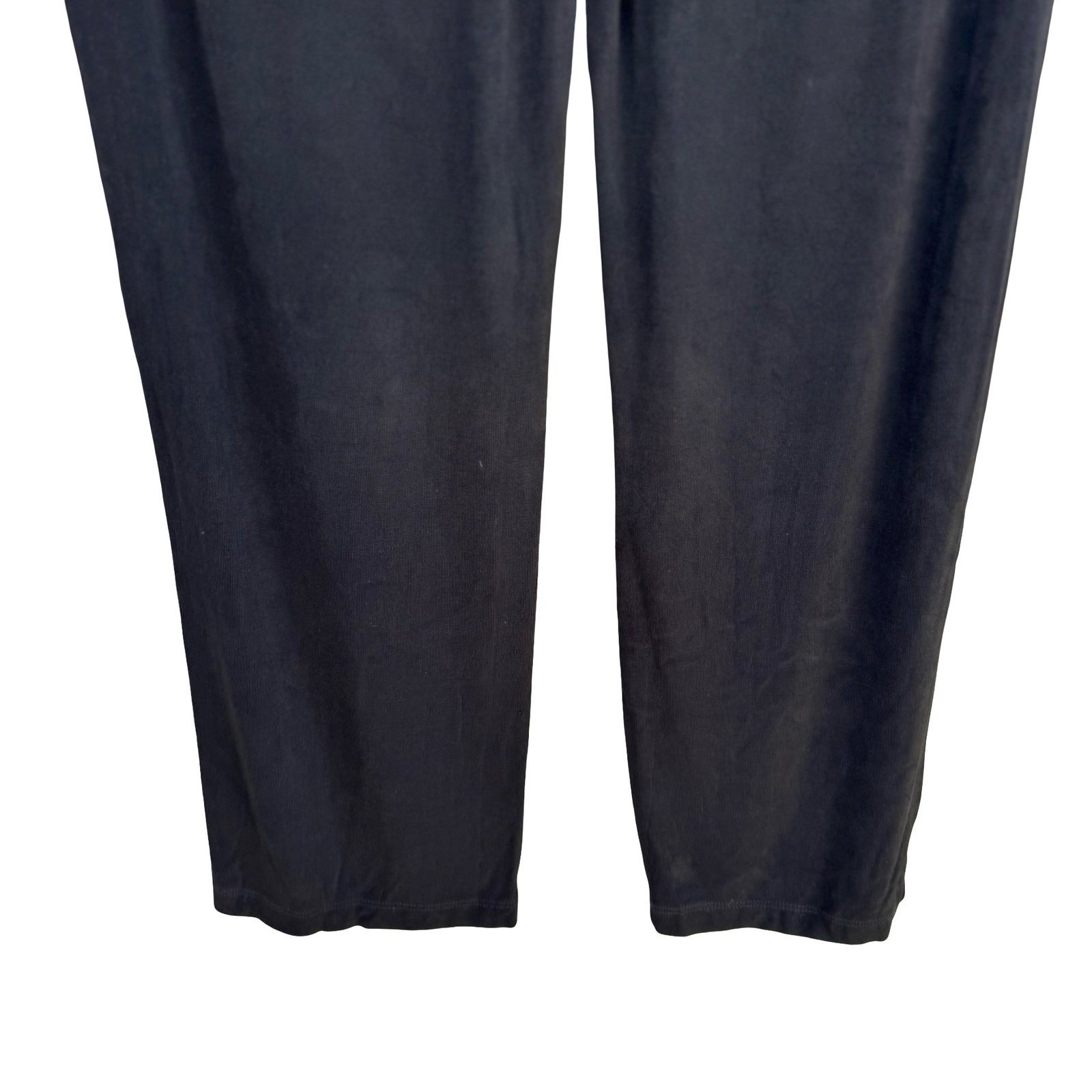Chicos Travelers Black Slinky Knit Straight Leg Pull On Pants Womens 1 M Capsule