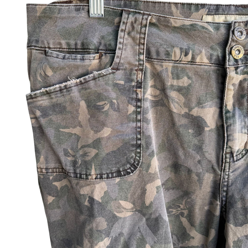 Bubblegum Vintage Y2K Womens Camouflage Drawstring Hem Cargo Capri Pants 20