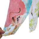 Switch Chicos Vintage Womens Linen Pastel Floral Snap Button Long Sleeve Summer Shirt A 3 image