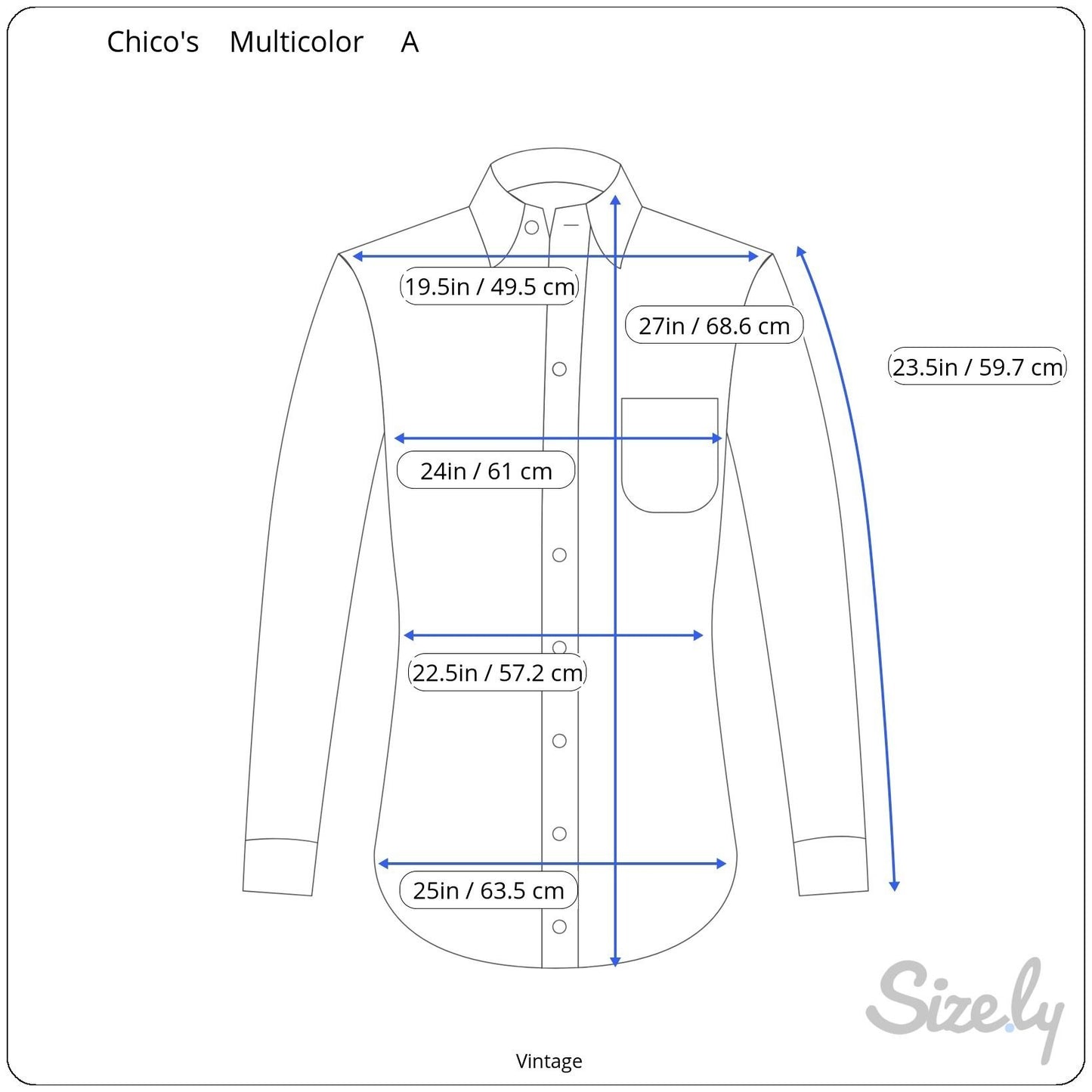 Chicos Vintage Womens Linen Pastel Floral Snap Button Long Sleeve Summer Shirt A