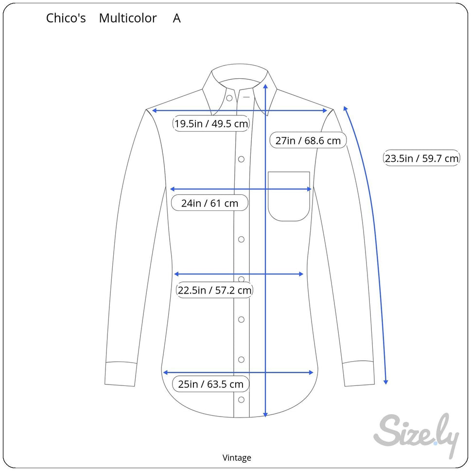 Chicos Vintage Womens Linen Pastel Floral Snap Button Long Sleeve Summer Shirt A