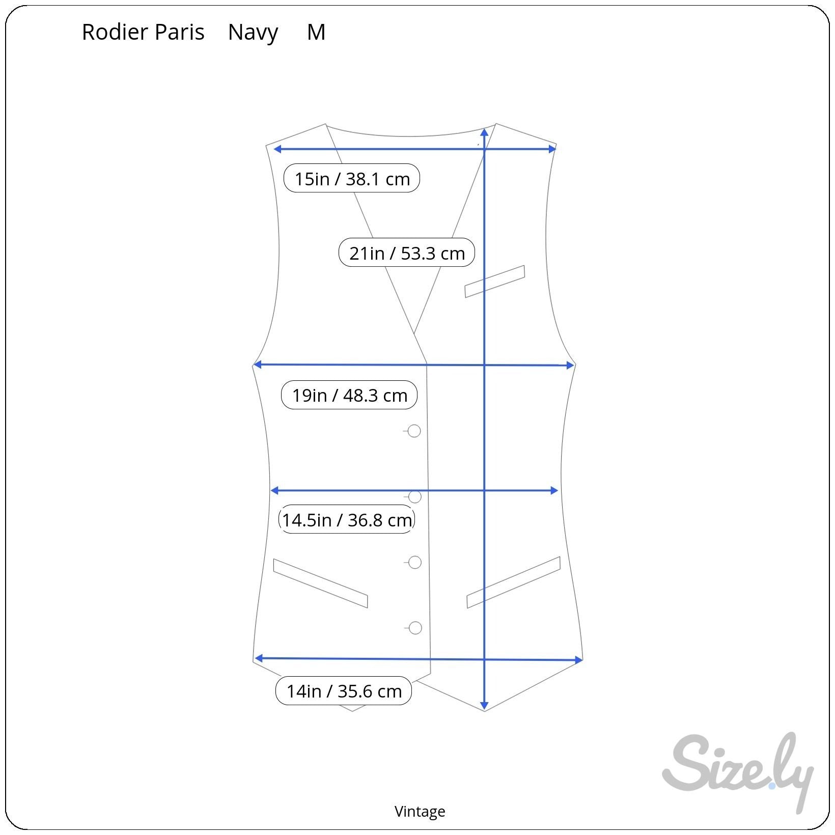 Rodier Paris Vintage Womens Navy Ribbed Knit Cardigan Front Button Closure Vest