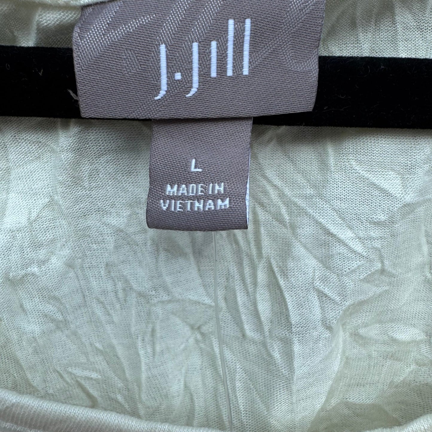 J Jill Butter Yellow Crinkle Texture Coastal Minimalist Layering Chic Top L NEW