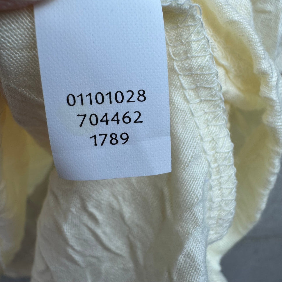 J Jill Butter Yellow Crinkle Texture Coastal Minimalist Layering Chic Top L NEW