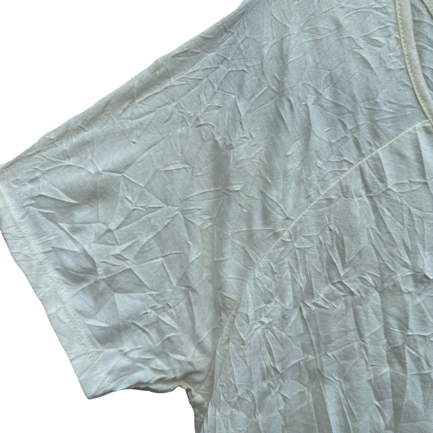 J Jill Butter Yellow Crinkle Texture Coastal Minimalist Layering Chic Top L NEW