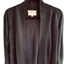 Switch Debbie Morgan Womens Open Front Black Knit Pocket Long Sleeve Cardigan Sweater L 2 image