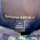 Switch Banana Republic Navy Green Floral Jacquard Brocade Bomber Jacket Womens Med NEW 2 image