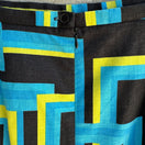 Switch Studio G Stretch Womens Black Neon Geometric Print Lined Pencil Mini Skirt 14 3 image