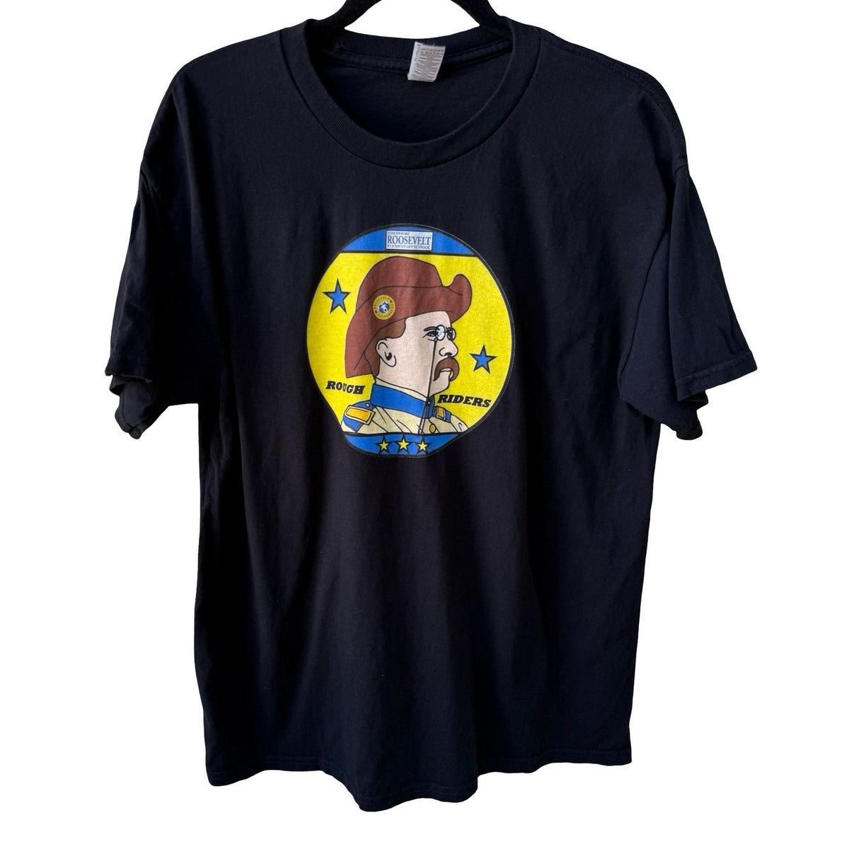 Gildan Teddy Roosevelt Elementary Rough Riders Americana Graphic T-Shirt Mens L