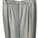 Switch Tofy Vintage 80s Grey Pinstripe High Waisted Pleated Trousers Made in USA Womens 3 image