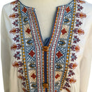 Switch Sapphire Ethnic Tribe Boho Embroidered Peasant Tunic Kaftan Dress XL Flowy Beach 3 image