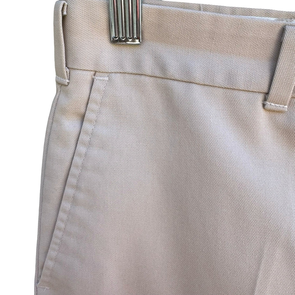Haggar Vintage 70s 80s Magic-Stretch Mens Tan Dress Pants Minimalist Retro Mod