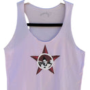 Switch Johnnie Vintage Y2K Punk Rock Women&#39;s Graphic Print Pale Pink Racerback Tank Top -XS 2 image