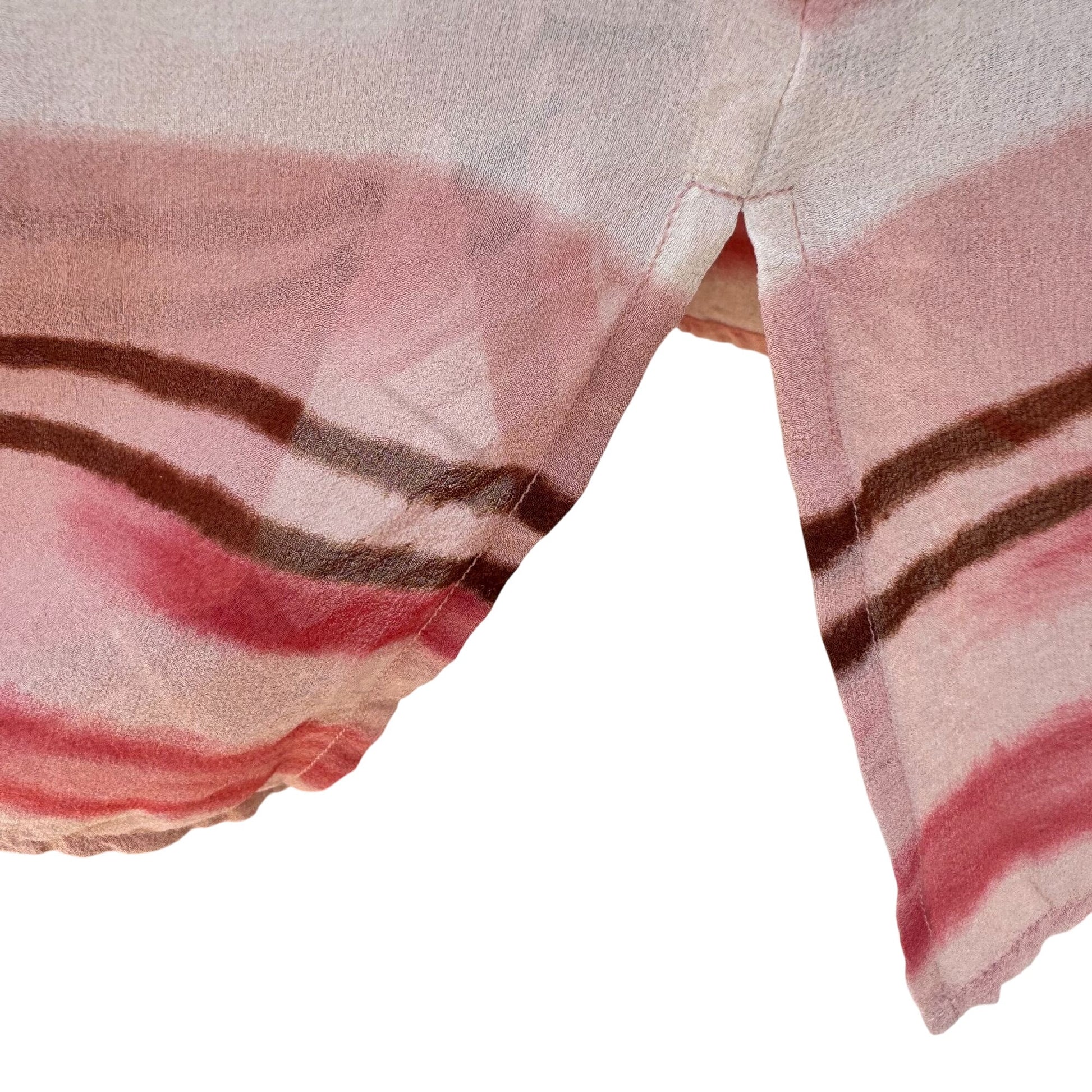 Randolph Duke The Look Sheer Silk Striped Button-Up Shirt & Sleeveless Top Set 6