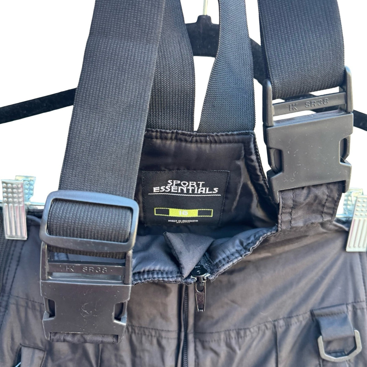 Sport Essentials Insulated Waterproof Ski Snowboard Gorpcore Snow Bibs Black 16