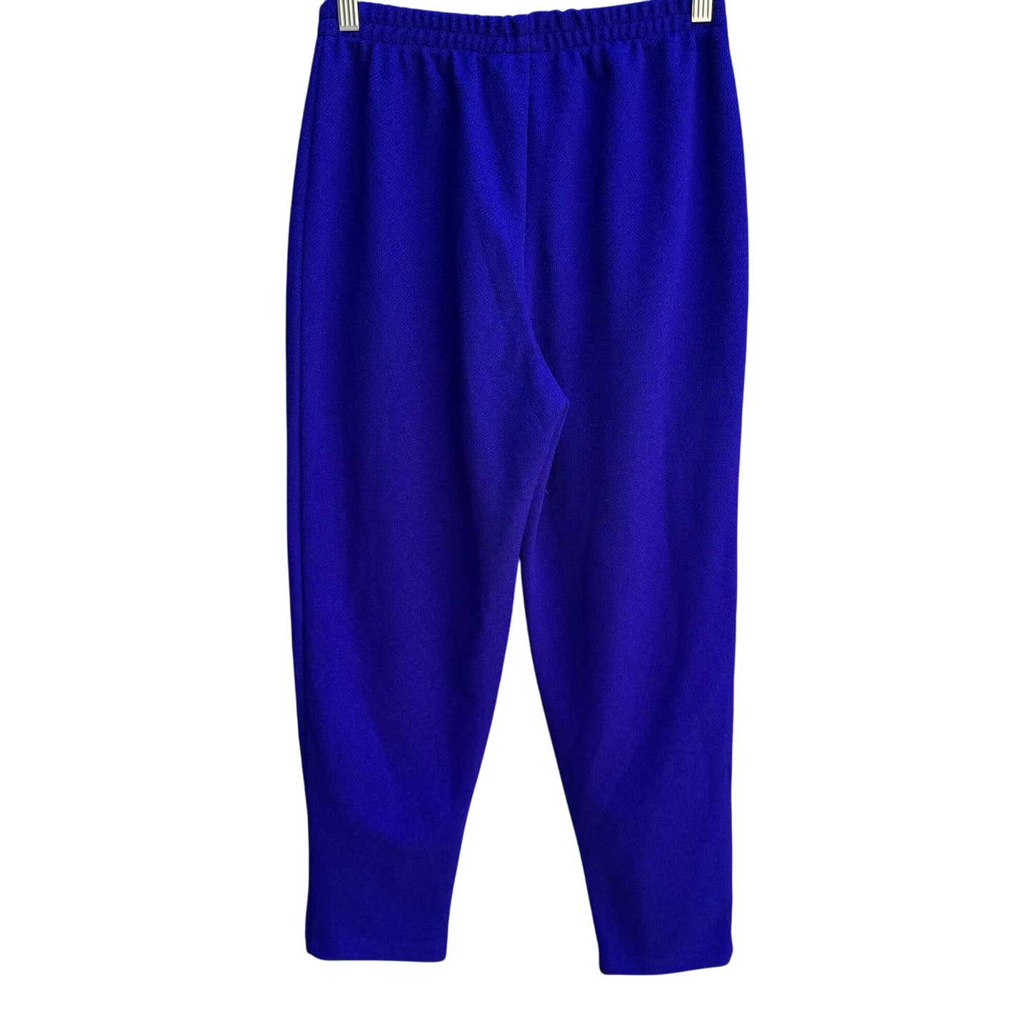 Maggie Sweet Vintage Womens Petite S Elastic Waist Relaxed Fit Royal Blue Pants