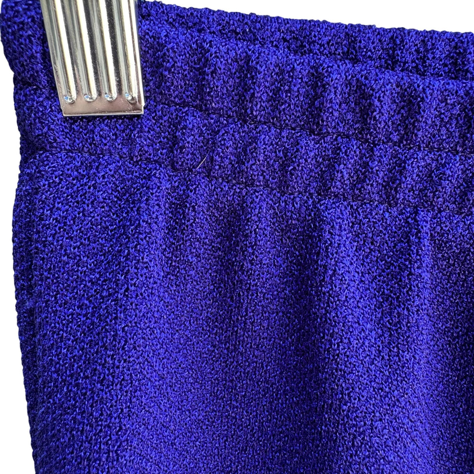 Maggie Sweet Vintage Womens Petite S Elastic Waist Relaxed Fit Royal Blue Pants