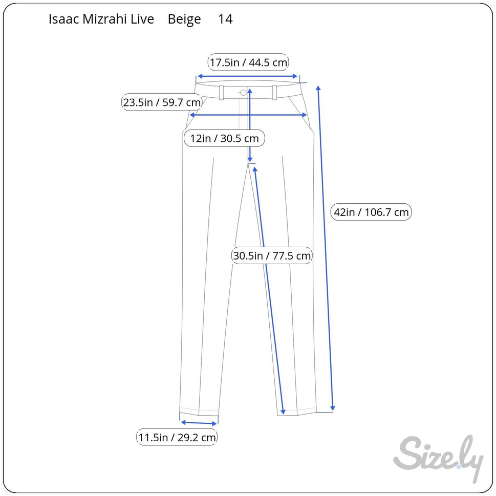Isaac Mizrahi Live Womens Beige Elastic Waist Linen Blend Wide-Leg Casual Pants