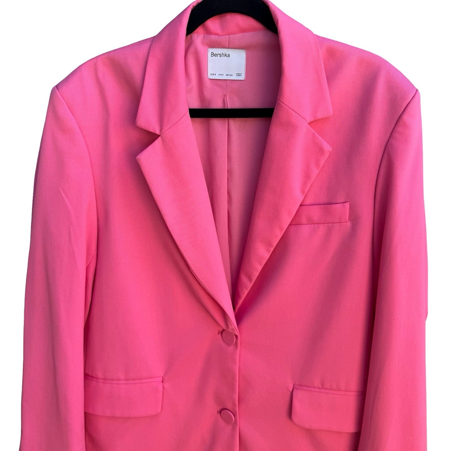 Bershka Hot Pink Oversized Tailored Statement Blazer S Barbiecore Power Suit