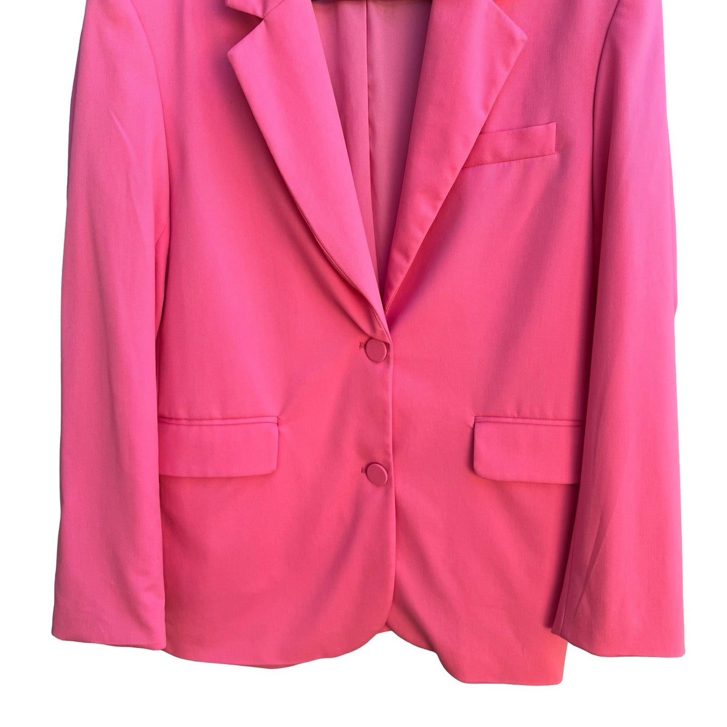 Bershka Hot Pink Oversized Tailored Statement Blazer S Barbiecore Power Suit