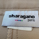 Switch Sharagano Paris Vintage French Chic Minimalist Wide Leg Beachy Dress Pants Tan 6 2 image