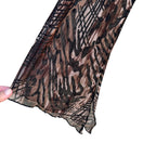 Switch Artex Collection Women&#39;s Deep V Neck Semi Sheer Brown Animal Print Wrap Blouse M 2 image