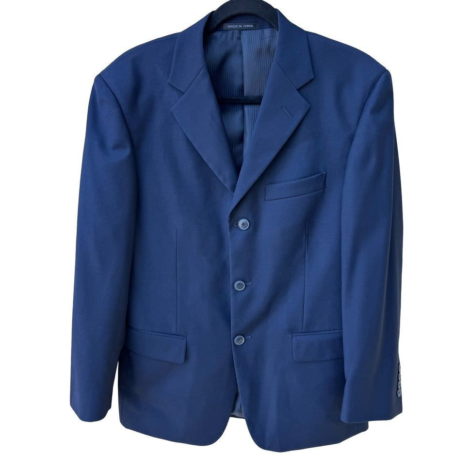 Giorgio Ferraro Mens Navy 3-Button Blazer Jacket 36S Italian Design Professional