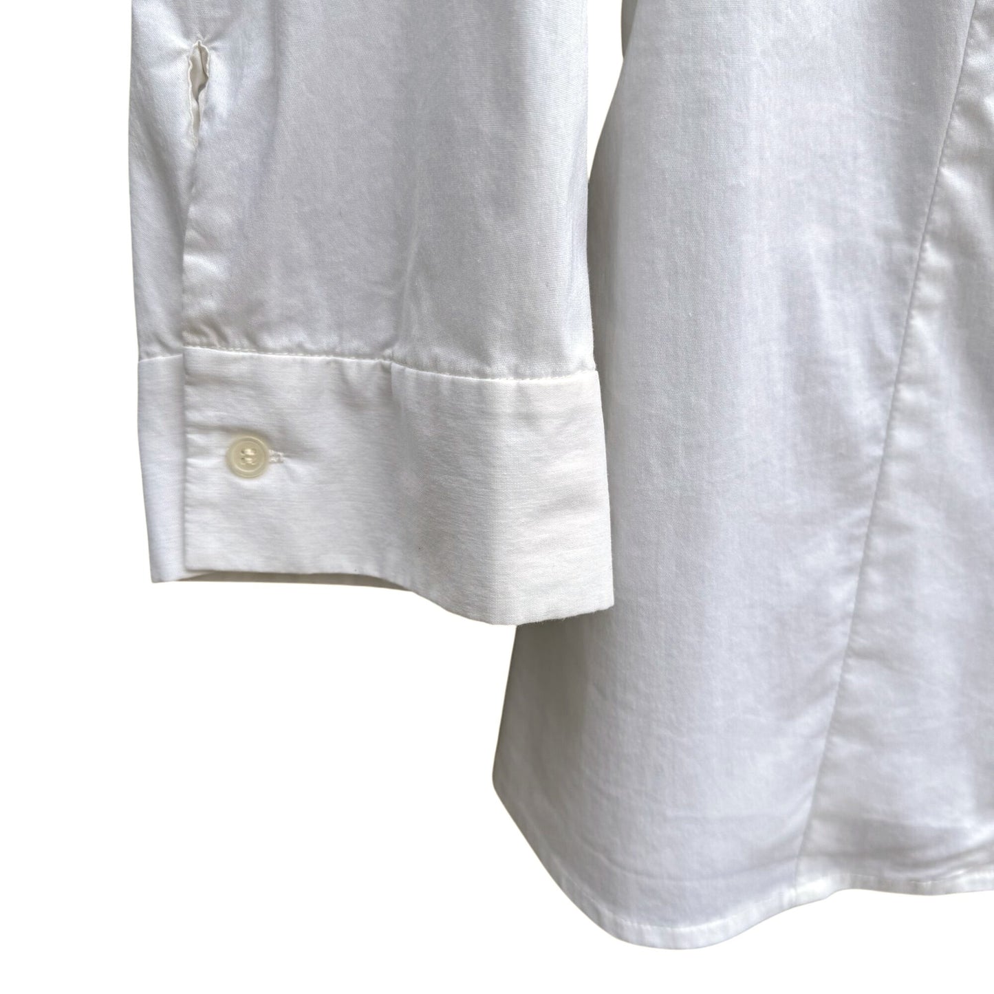 Debra McGuire Womens White Button-Up Floral Cut Out 3/4 Sleeves Shirt Blouse 8