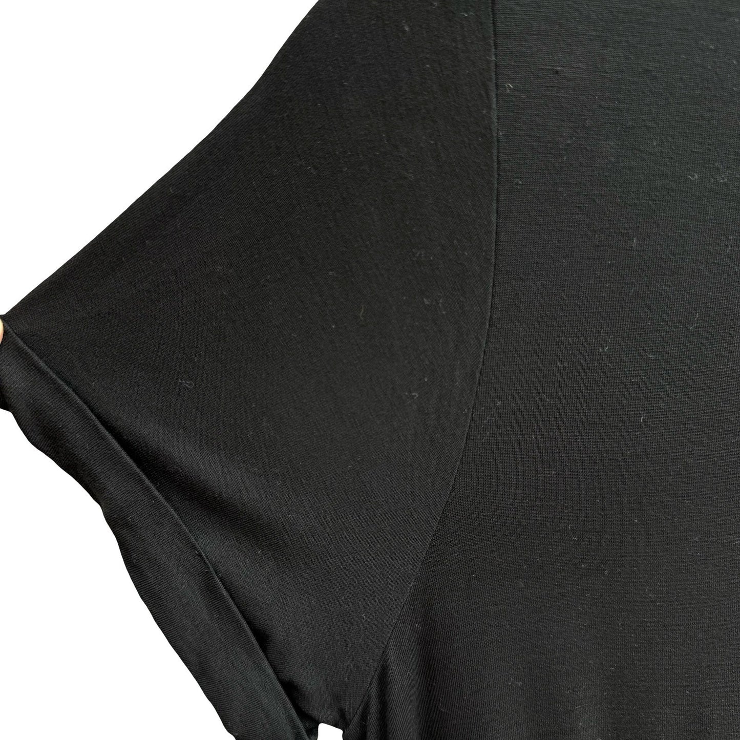 32 Degrees Cool Womens Black Short Sleeve Drawstring Pocket T-Shirt Dress L NEW