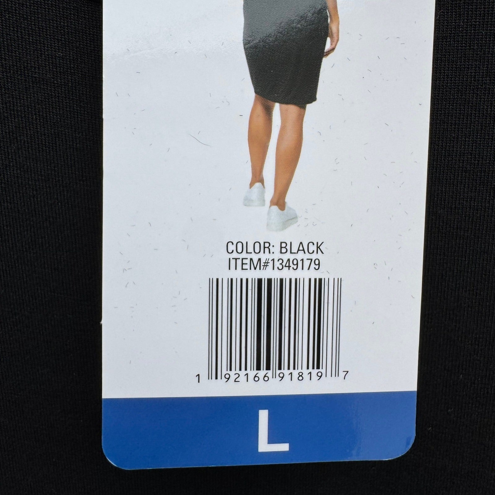 32 Degrees Cool Womens Black Short Sleeve Drawstring Pocket T-Shirt Dress L NEW