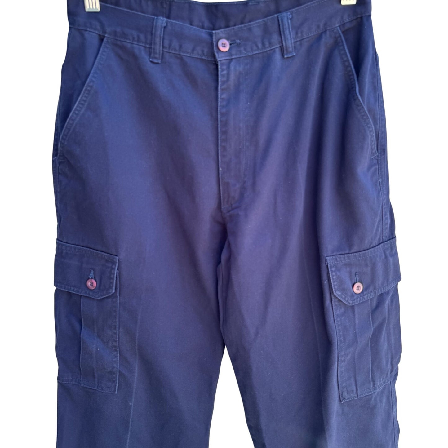 LA Gate Vintage Y2K Navy Mens Side Pockets JNCO Style Utility Cargo Baggy Pants